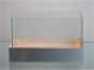 Windlicht BEL AIR aus Fiberglas/Glas in silber *REDUZIERT* 50x27x30