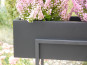 Hochbeet/Pflanzkübel SUPREMO, TÜV-geprüft, schwarz - jetzt reduziert 50x18x18