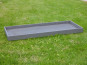 Komplettset 3-teilig: Pflanzkübel mit Untersetzer und Einsatz, Fiberglas anthrazit 100x40x50