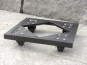 Komplettset: Pflanzkübel mit Roller und Erde, Fiberglas betongrau 60x60x60