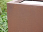 Pflanzkübel aus Cortenstahl, rostfarben 30x30x60