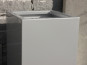 Pflanzkübel aus Metall, hellgrau 30x30x60