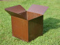 Pflanzkübel BOX aus Cortenstahl, rostfarben 40x40x60
