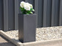 Pflanzkübel d. GARTENSCHAU BADEN-WÜRTT., Fiberglas anthrazit 40x40x100