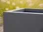 Pflanzkübel SUPREMO, Blumentopf, schwarz ( Rollen optional) 40x40x40