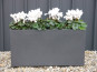 Pflanztrog der BUNDESGARTENSCHAU, Pflanzkübel, Fiberglas anthrazit 80x30x40