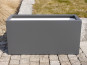 Pflanztrog, Pflanzkübel  aus Metall , anthrazit ( Rollen optional) 120x50x50