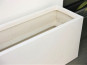 Pflanztrog SUPREMO, Fiberglas weiß (Rollen optional) 80x30x40