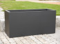 Pflanztrog SUPREMO, Pflanzkübel, schwarz ( Rollen optional) 80x30x40