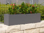 Balkonkasten LINEA inkl. Befestigung für Geländer, anthrazit 100x25x20