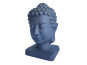 Buddha-Kopf aus Fiberglas - anthrazit 28x28x39