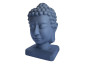 Buddha-Kopf aus Fiberglas - anthrazit - *reduziert* 21x21x35
