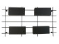 Pflanzgitter ARONA für die Wand, mit 4 Pflanzkübeln, schwarz