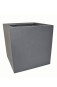 Pflanzkübel, Blumentopf, anthrazit ( Rollen optional) 60x60x60