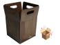 Pflanzkübel BOX aus Cortenstahl mit Griffen, rostfarben 30x30x50