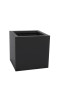 Pflanzkübel SUPREMO, Blumentopf, schwarz ( Rollen optional) 60x60x60