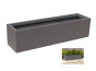 Pflanzkübel SUPREMO, TÜV-geprüft, Fiberglas anthrazit 50x18x18
