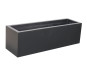 Pflanzkübel SUPREMO, TÜV-geprüft, Fiberglas schwarz 50x18x18