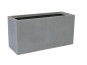Pflanztrog SUPREMO, Pflanzkübel, Fiberglas betongrau 80x30x40