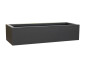 Pflanztrog SUPREMO, Pflanzkübel, Fiberglas schwarz 60x18x18