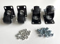 Set Lenkrollen mit Bremse für Rollbretter, indoor/outdoor 4er Set
