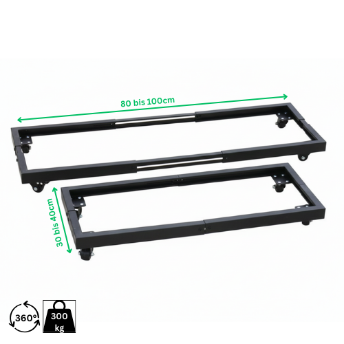 ausziehbarer Pflanzenroller  30-100 cm aus Metall / Tragkraft 300kg 