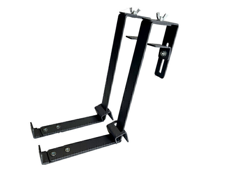 Balkonkastenhalterung - eckige Geländer (verstellbare Breite), schwarz 