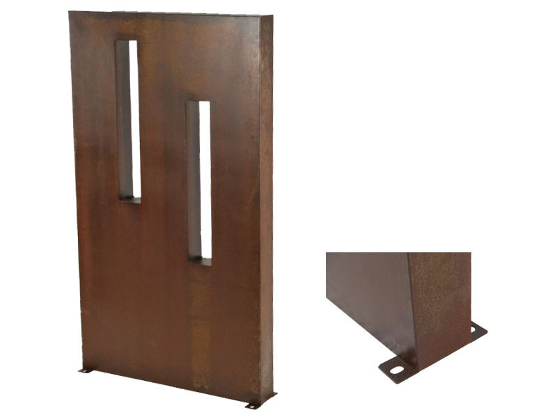 Design-Raumteiler aus Cortenstahl, rostfarben - jetzt reduziert 80x10x140