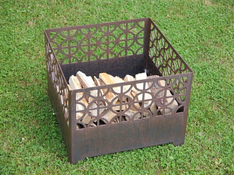 Feuerkorb SQUARE für Feuerholz, Cortenstahl - jetzt reduziert 