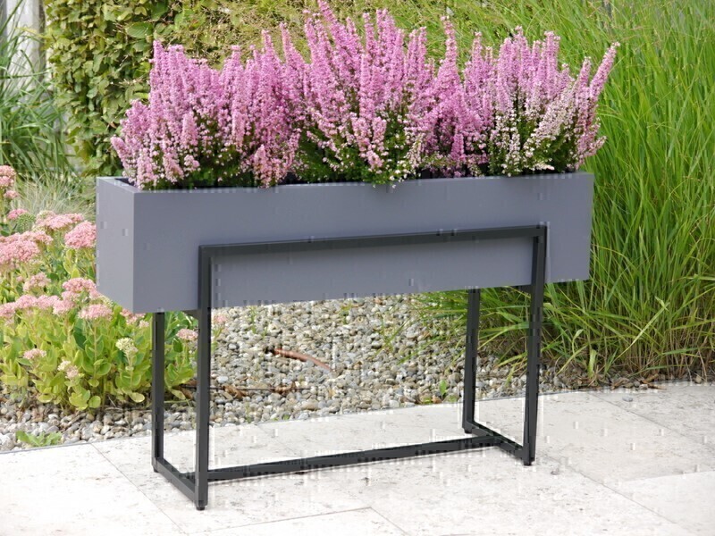 Hochbeet/Pflanzkübel SUPREMO, TÜV-geprüft, anthrazit - jetzt reduziert 70x25x20