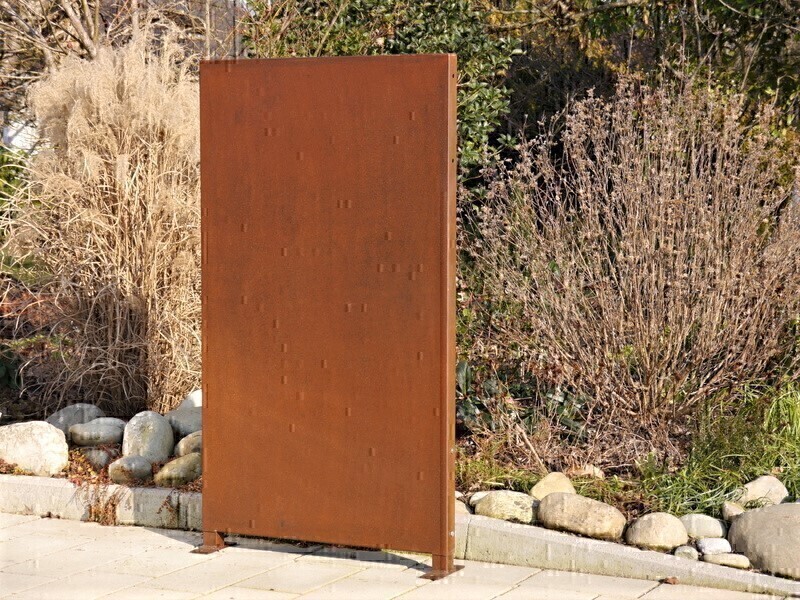 Paravent COMO aus Cortenstahl, rostfarben - jetzt reduziert 50x4x125
