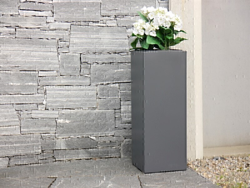 Pflanzkübel aus Metall, anthrazit - jetzt reduziert 30x30x80