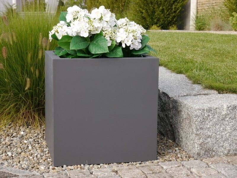 Pflanzkübel SUPREMO für ROLLEN, anthrazit 40x40x40 Eastwest Trading
