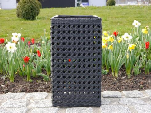 pflanzkubel polyrattan, hoher pflanzkübel aus polyrattan großflecht in schwarz | bei east, Design ideen