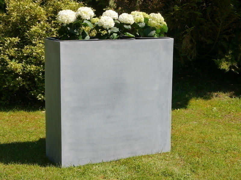 Raumteiler SUPREMO (auch für Rollen) - betongrau 100x40x100