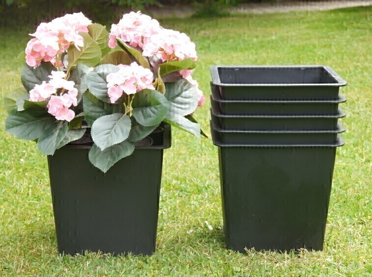 Set Pflanzkübel PRIMO aus Kunststoff, L26,5x B26,5x H25cm 4er Set