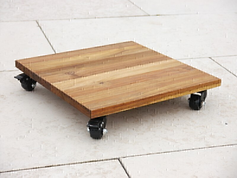 ultrastarkes Mehrzweck-Rollbrett aus Akazienholz, quadratisch 40x40x7