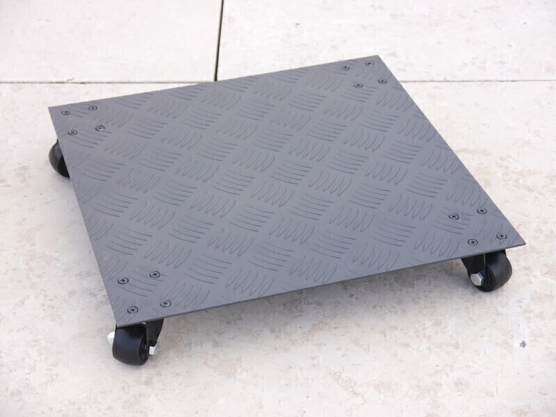 ultrastarkes Mehrzweck-Rollbrett aus Alu, quadratisch 30x30x7