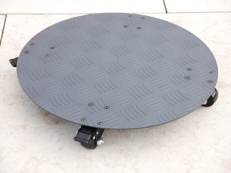 ultrastarkes Mehrzweck-Rollbrett aus Alu, rund 30x30x7