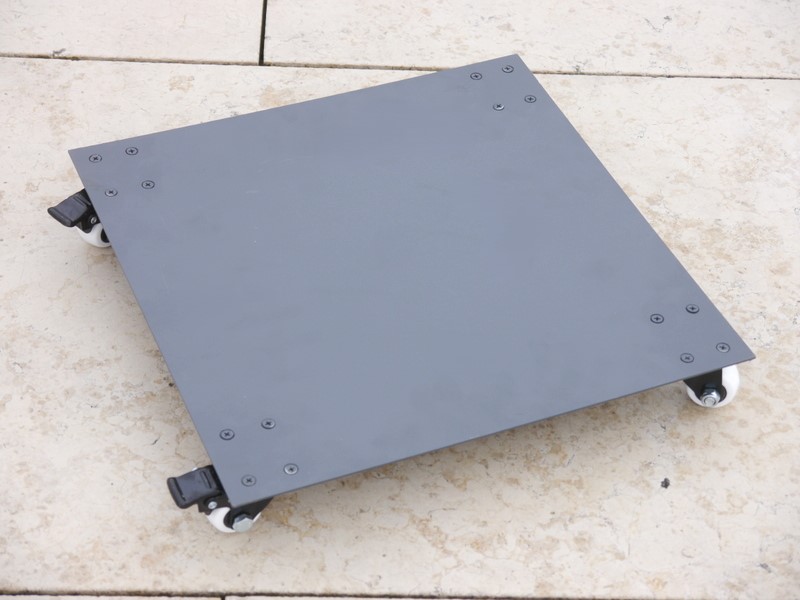 ultrastarkes Mehrzweck-Rollbrett aus Stahl, quadratisch 50x50x7