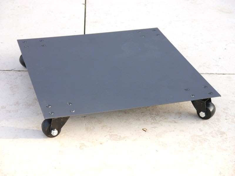 ultrastarkes Mehrzweck-Rollbrett aus Stahl, quadratisch 40x40x7