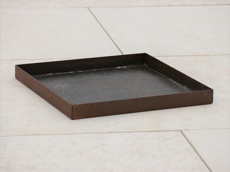 Untersetzer/Dekoschale BASSIN aus Cortenstahl, rostfarben - jetzt reduziert 35x35x3,5