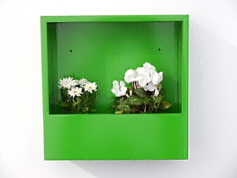 Wand-Pflanzkasten LINEA, grün - jetzt reduziert 28x28x9