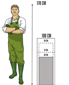 Pflanzkübel d. GARTENSCHAU BADEN-WÜRTT., schwarz 40x40x100