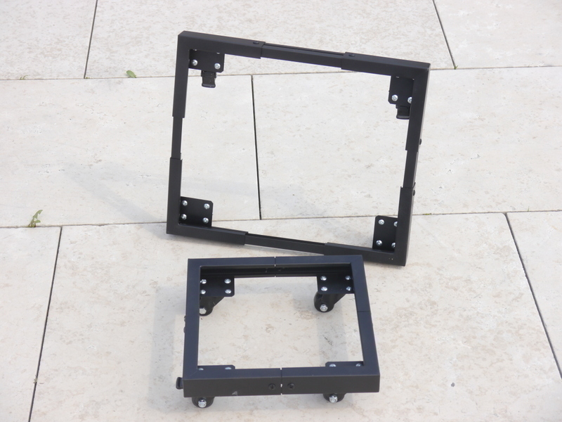 ausziehbarer Pflanzenroller aus Metall, schwarz 