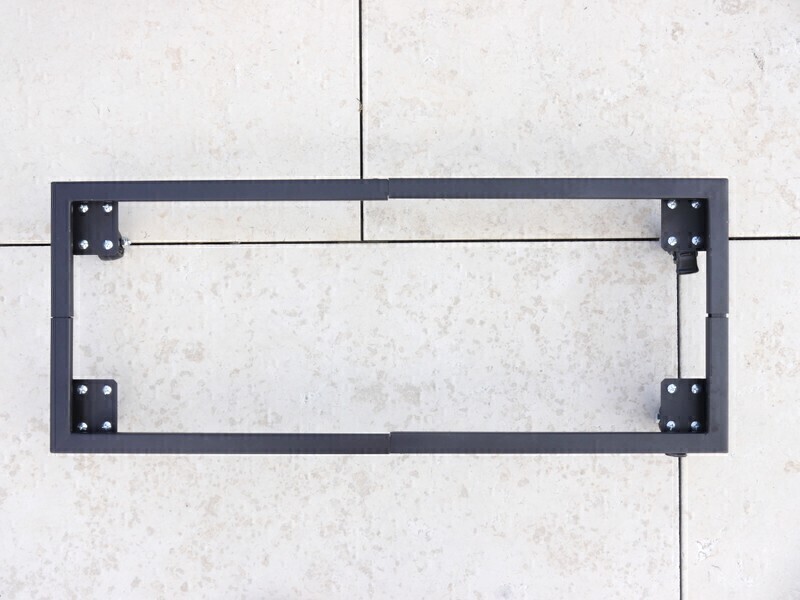 ausziehbarer Pflanzenroller aus Metall, schwarz 