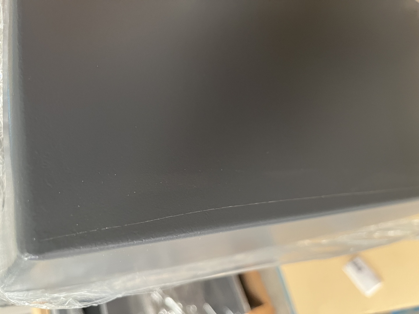 B- Ware Pflanzkübel aus Metall, anthrazit 30x30x80cm 