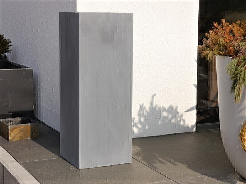 Blumenkübel SUPREMO aus Fiberglas, betongrau 40x40x100