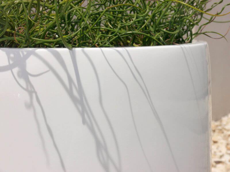 Blumenkübel YOKO, Hochglanz weiß 38x36