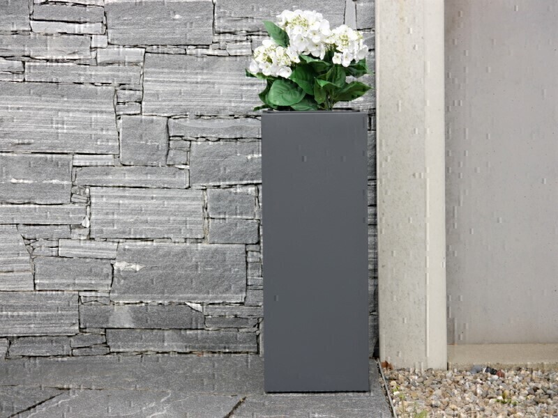 Pflanzkübel aus Metall, anthrazit - jetzt reduziert 30x30x80